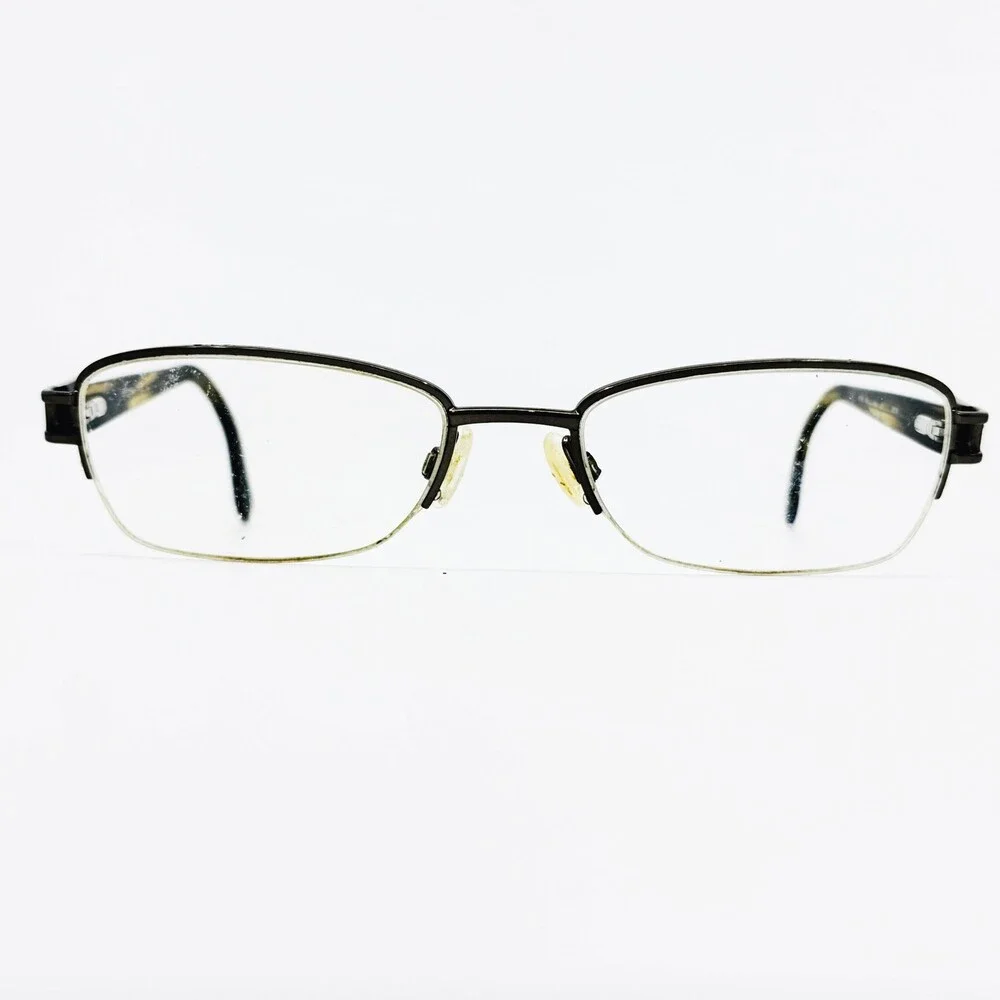Genesis Eyeglasses Mens Brown Tortoise Half Rim G5016 53-18-135